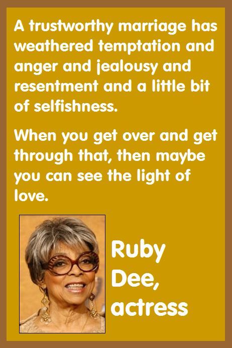 Ruby Dee On Marriage