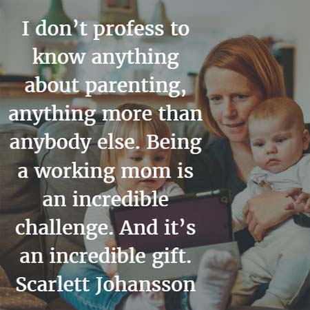 Scarlett Johansson on parenting