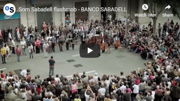 Ode to Joy flash mob organized by Banco Sabadell