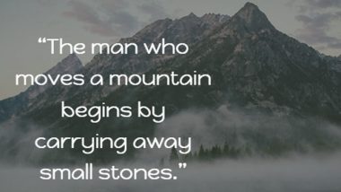Confucius on Moving Mountains