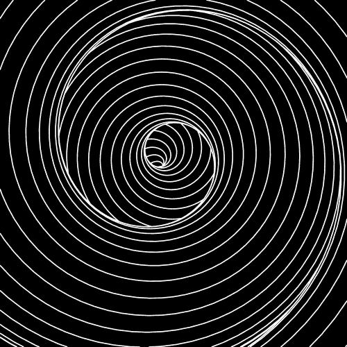 Dark Spiral Illusion - Here’s a beautiful spiral illusion. As the pattern spins in this gif, you can feel yourself sink into the spiral. The spiral aftereffect is also strong!