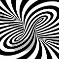 The Spiral Tornado Illusion — Look at this spinning tornado for a few minutes and then look away at a strong pattern. Watch the pattern twirl and buzz!