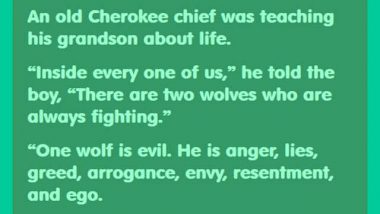 The Two Wolves, a Cherokee legend