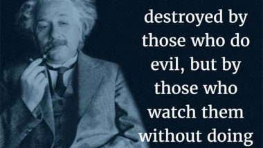 Albert Einstein: On Evil