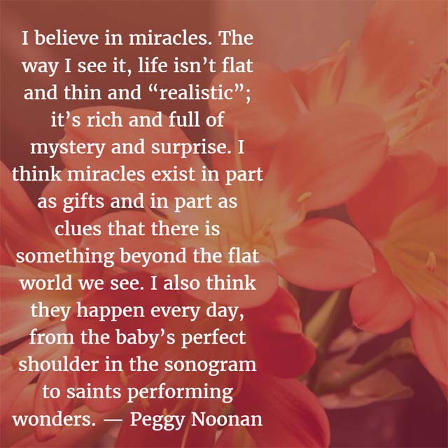 Peggy Noonan on Miracles