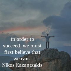 Nikos Kazantzakis on success