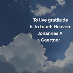 Johannes Gaertner on Gratitude