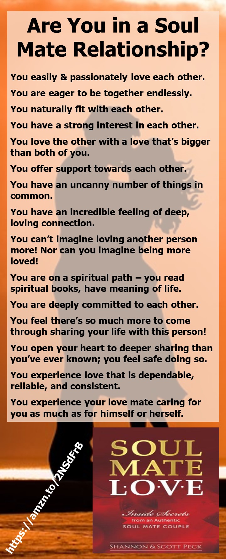 Soul Mate Love: Inside Secrets from an Authentic Soul Mate Couple by Shannon and Scott Peck - 15 Ways to Recognize if You're in a Soul Mate Relationship