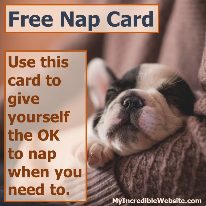 Free Nap Card Puppy
