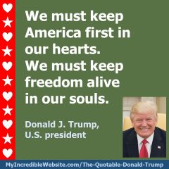 Donald Trump - Keep America First in Our Hearts