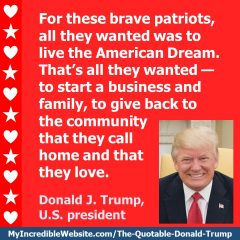 Donald Trump on living the American Dream