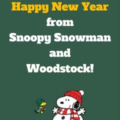 Happy Holidays from Snoopy Snowman