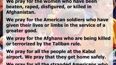 We Pray for the People of Afghanistan