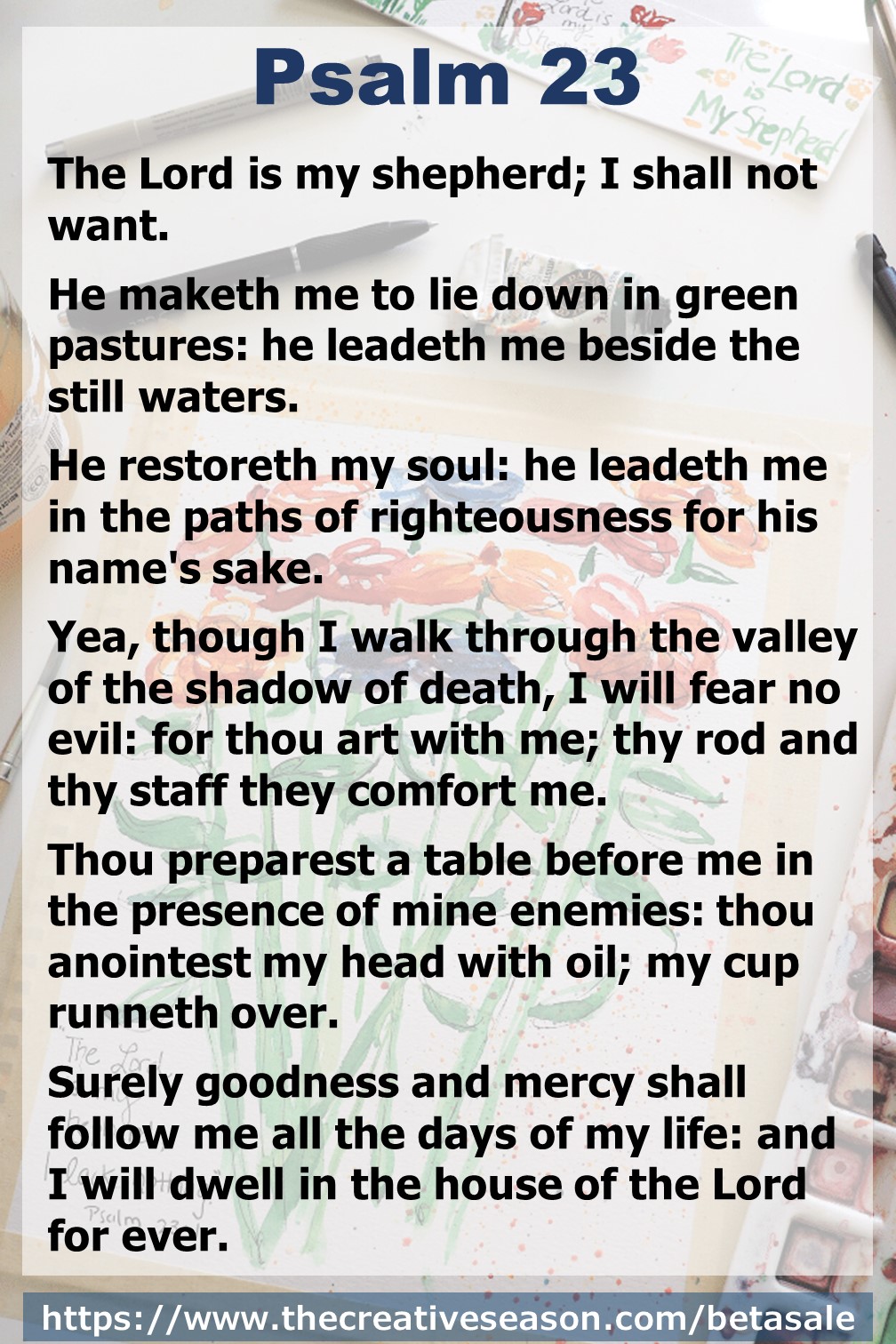 Psalm 23: I Shall Not Want